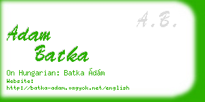 adam batka business card